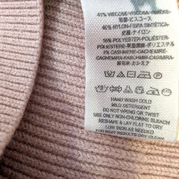 Free People | Oversized Rose Gingersnap Cashmere Blend Ribbed Knit Sweater | XS - Picture 9 of 11
